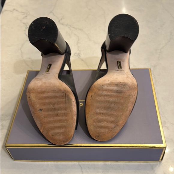 Louise et Cie Black Peep Toe Heels - Picture 5 of 8